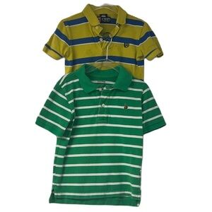 Bundle of 2 boys shortsleeve Gap Champs Polo green yellow blue tops size 4